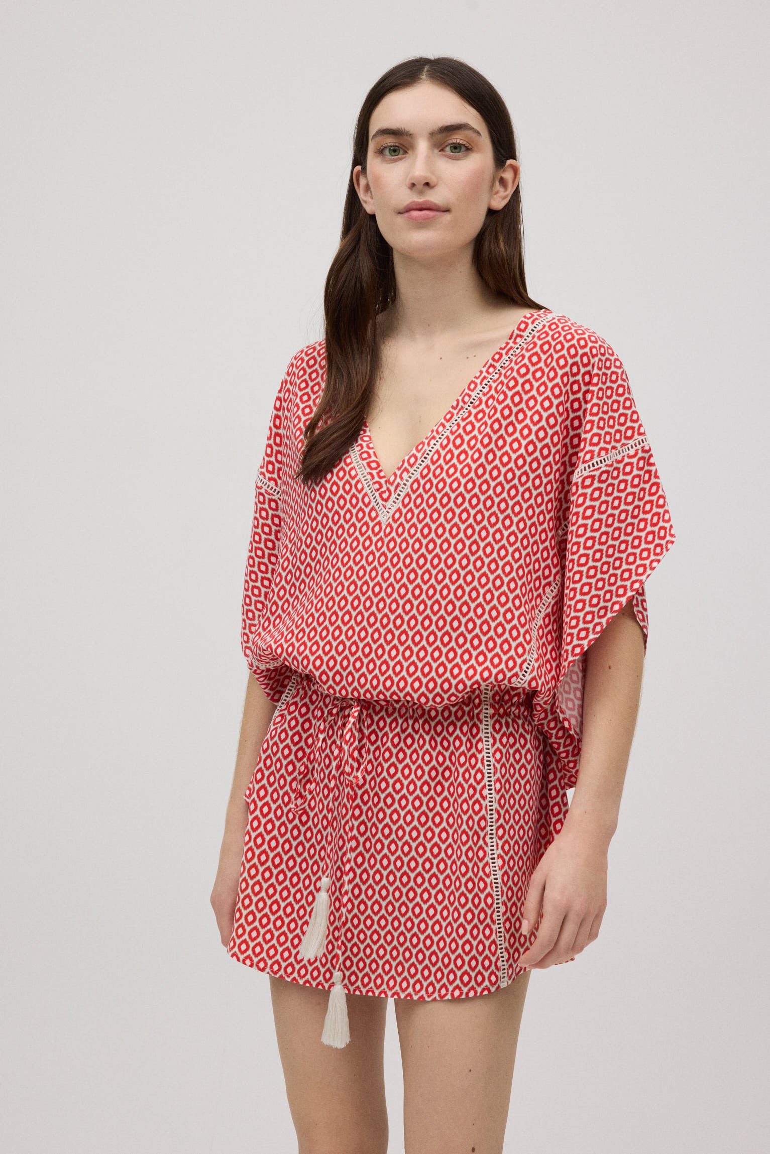 Kaftán de playa estampado