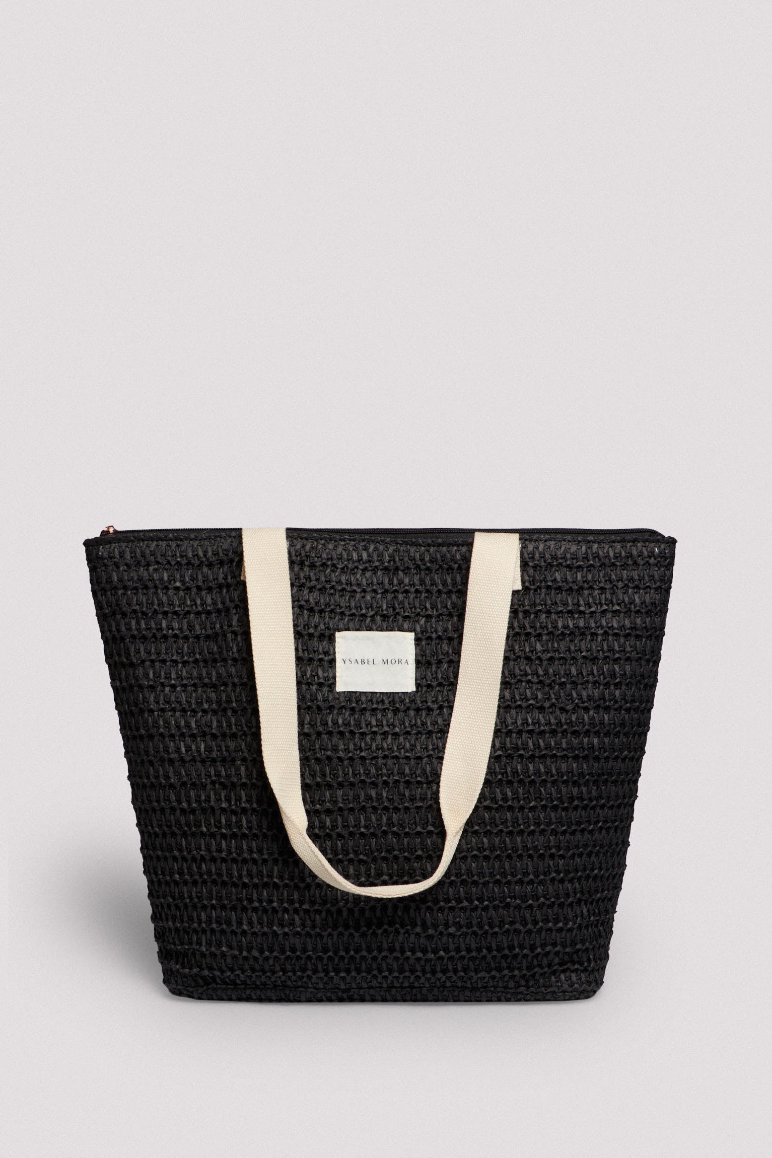 Bolso de rafia negro