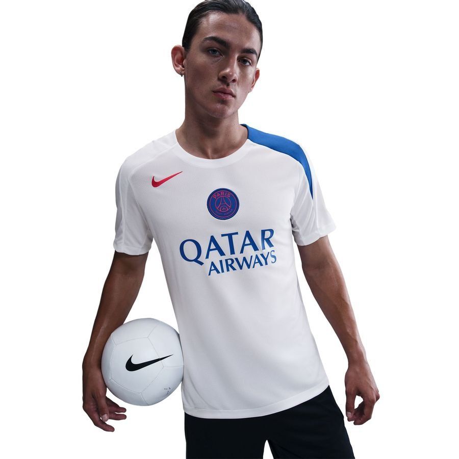 Paris Saint Germain Camiseta de entrenamiento Dri-FIT Strike 3ª - Blanco/Hiperreal/Global Red