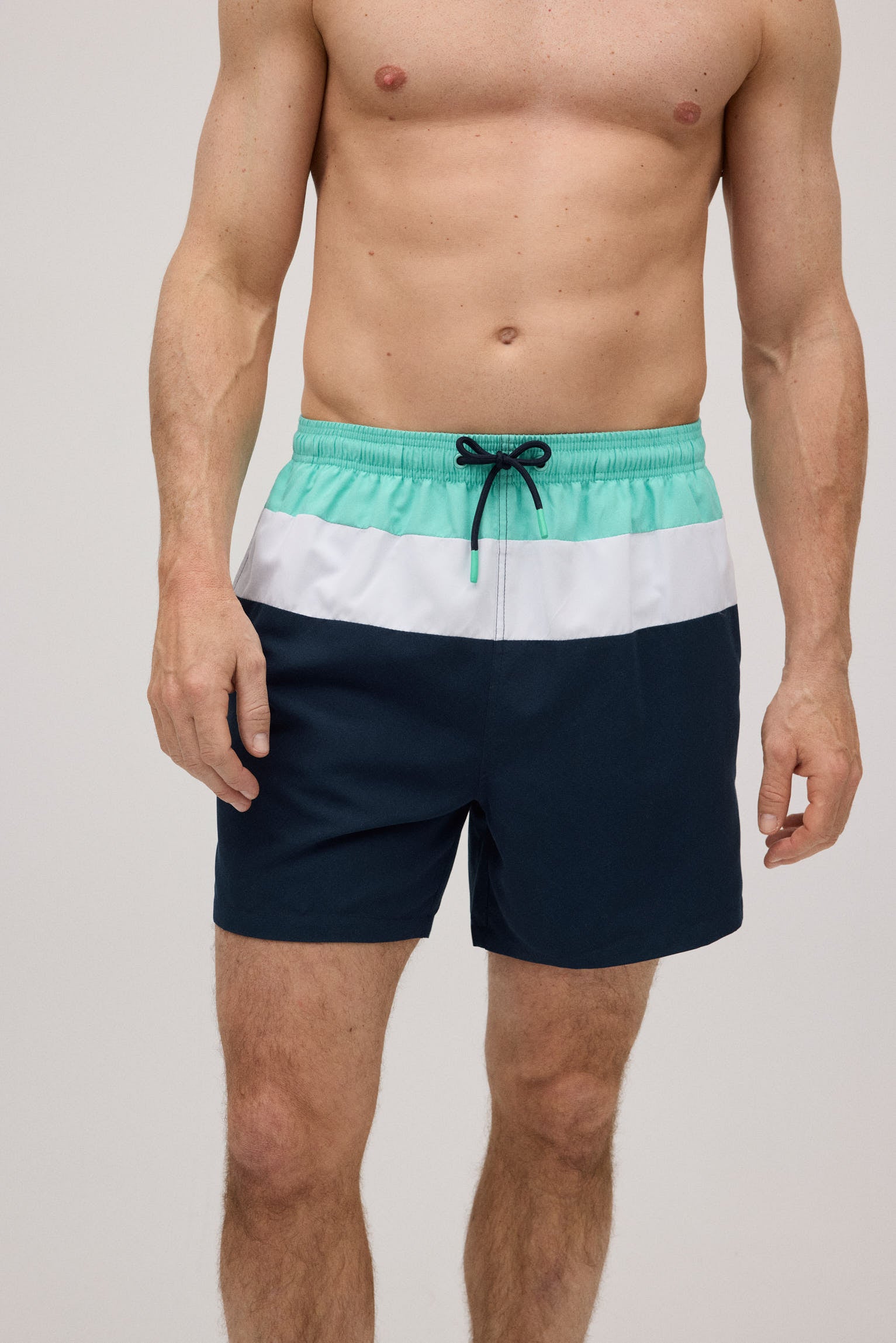 Bañador medio color block