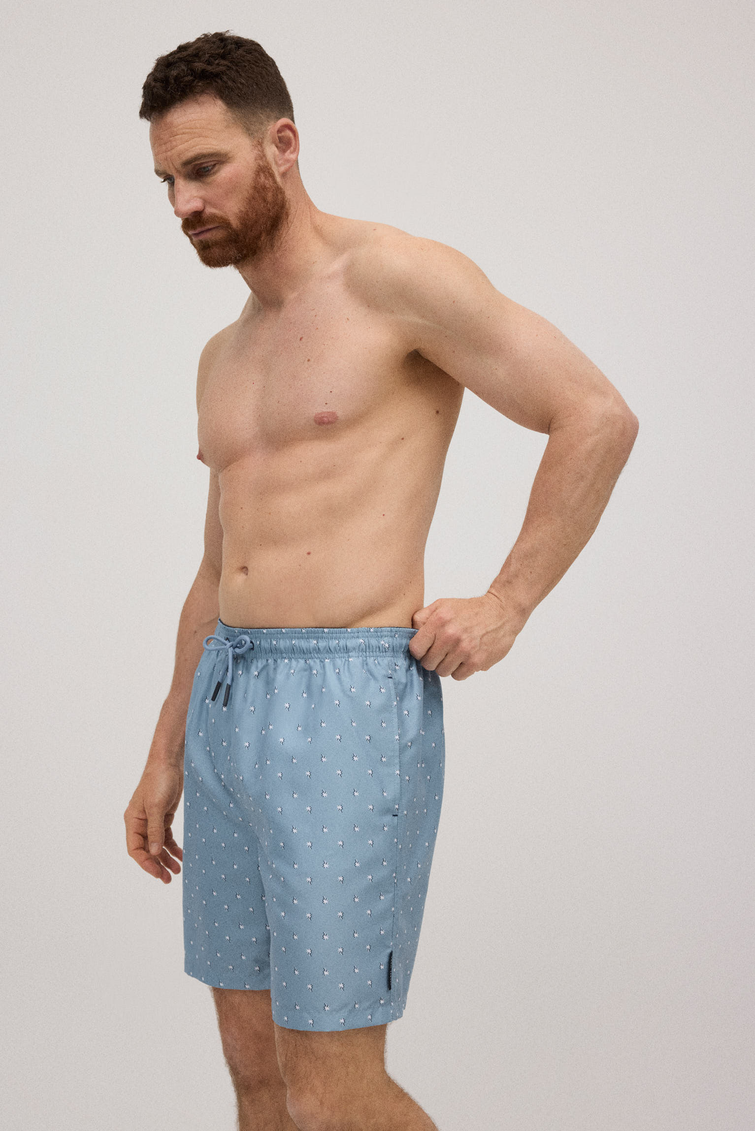 Bañador largo estampado palmeras