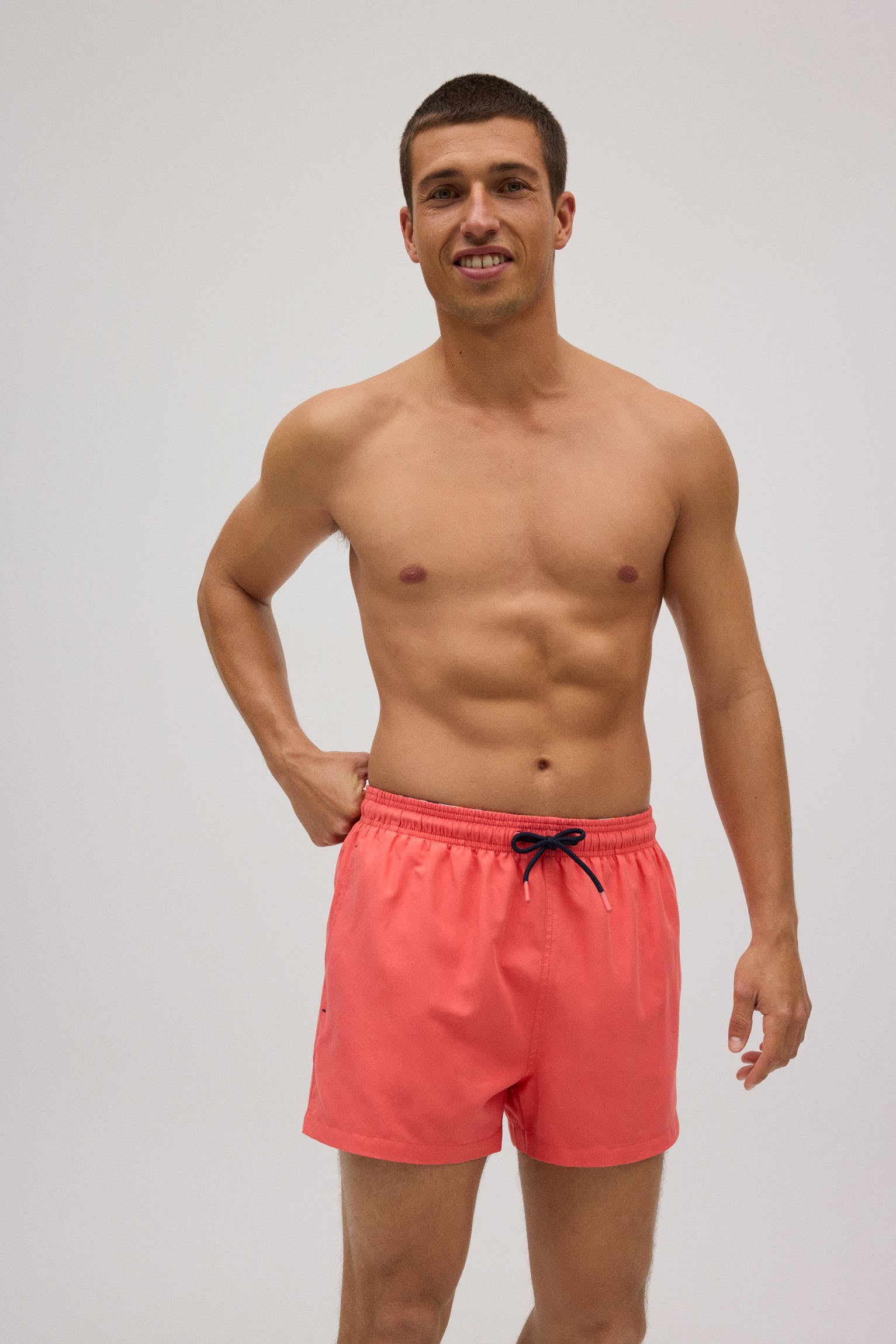 Bañador corto coral