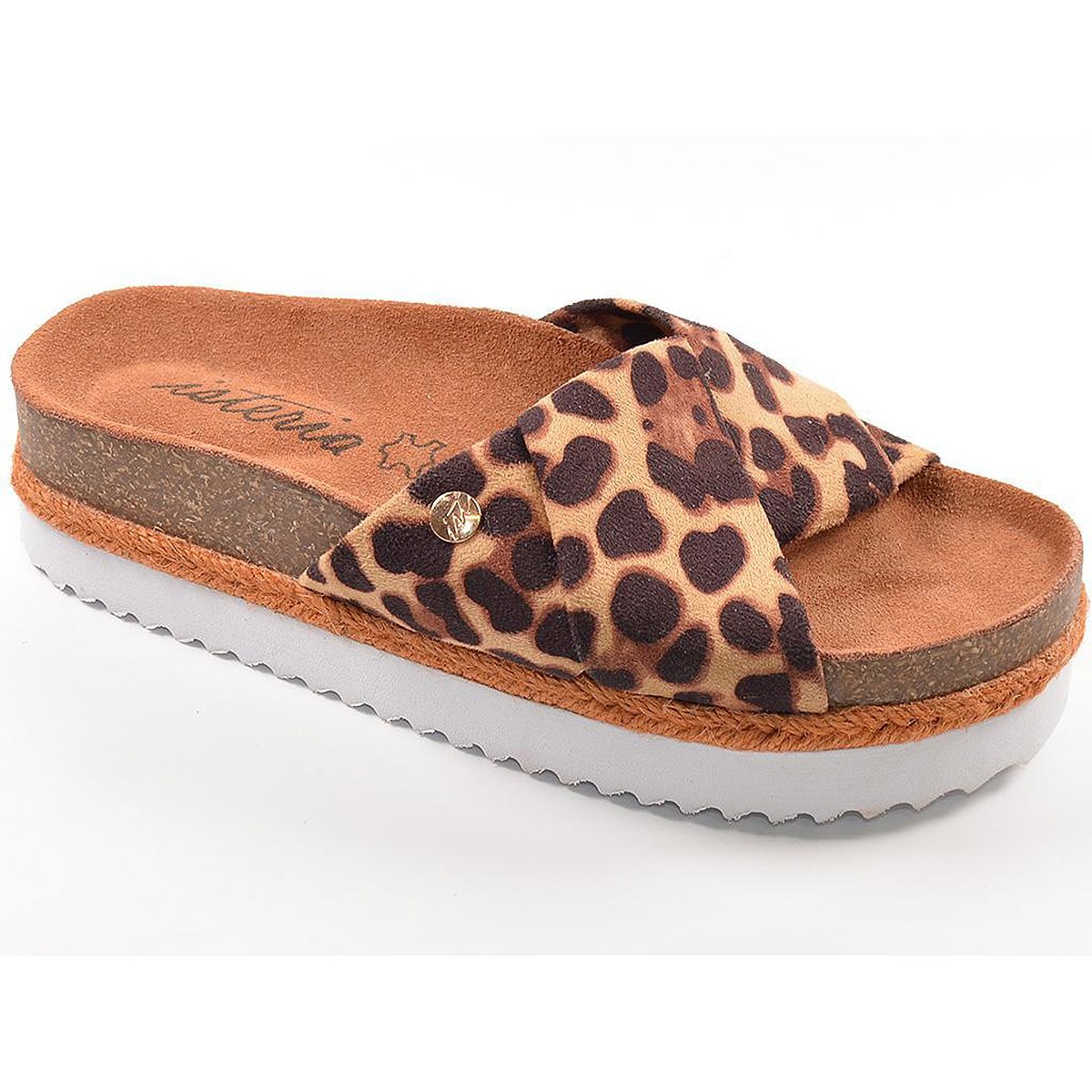 9044 Isteria Mujer Sandalia Zueco Plataforma Bio Piel