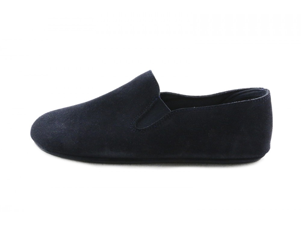 Zapatilla casa copete ante azul Jeromín