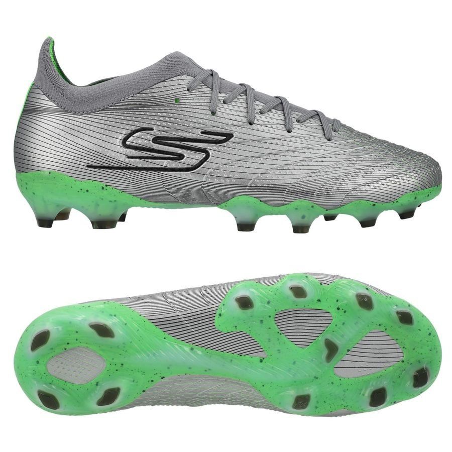 Skechers SKX_01 Bajo FG Laser Comfort - Plata/Verde lima