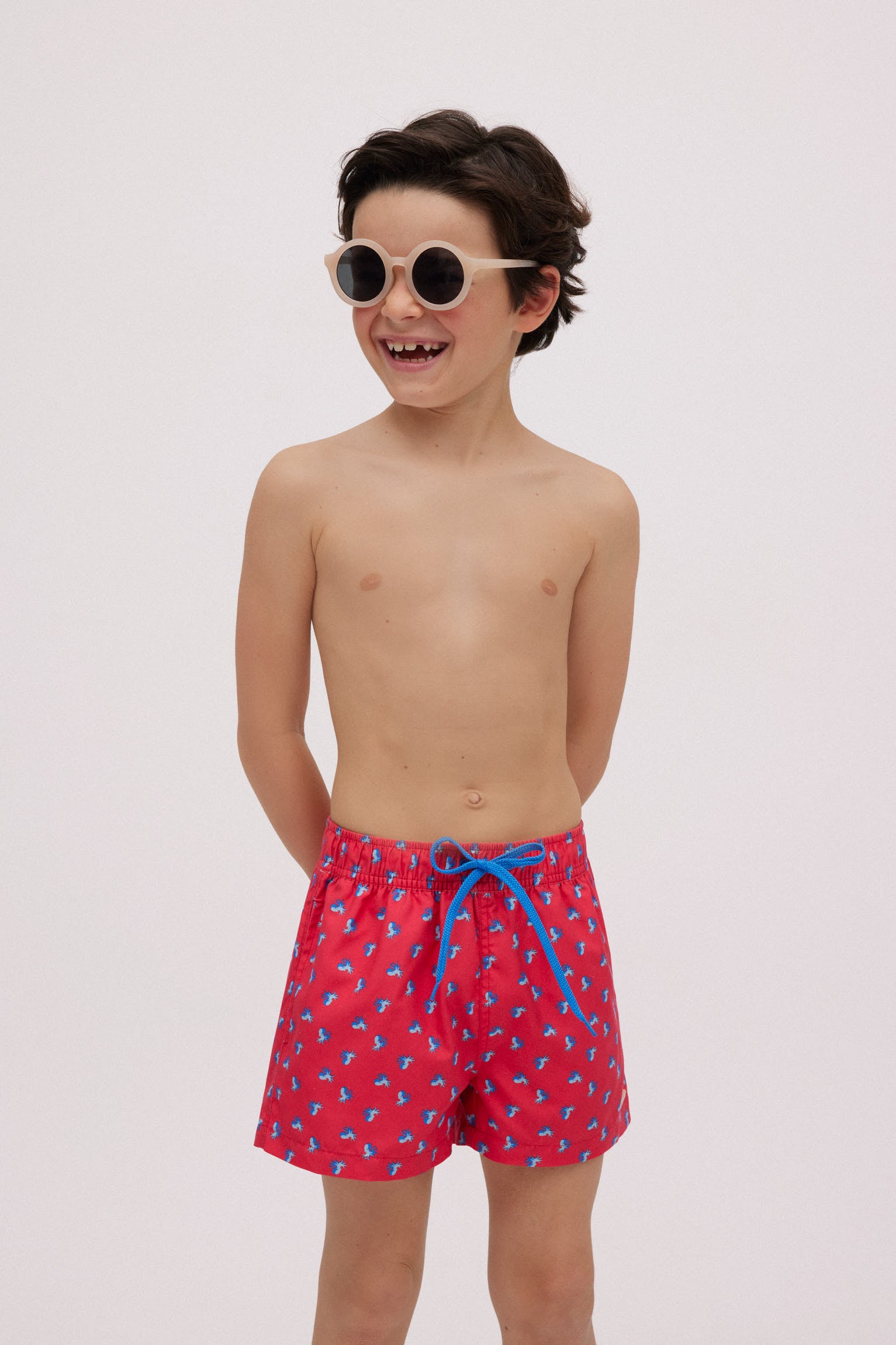 Bañador niño corto estampado pulpos