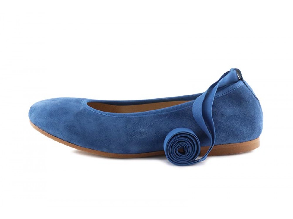 Bailarina ante azulón con elástico y cintas Jeromin