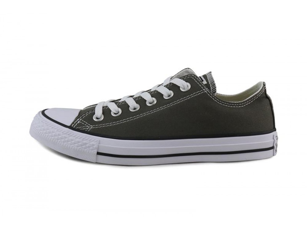 Zapatilla de lona gris oscuro con cordón Converse