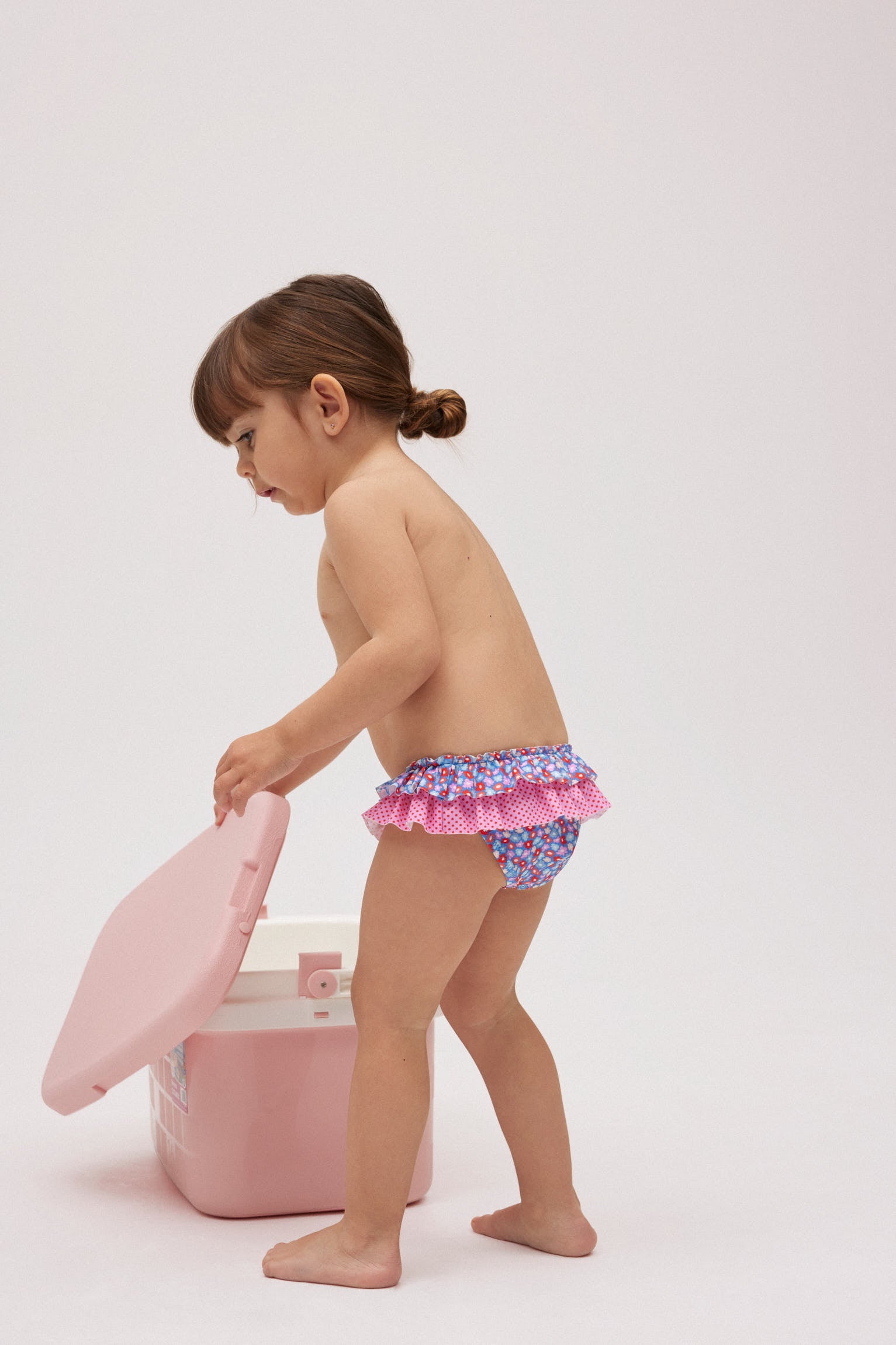 Bañador culetín bebé pequeñas flores