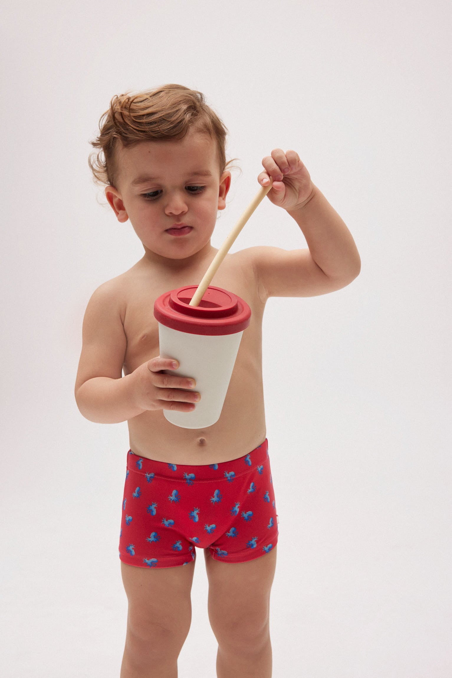 Bañador bóxer bebé estampado pulpos