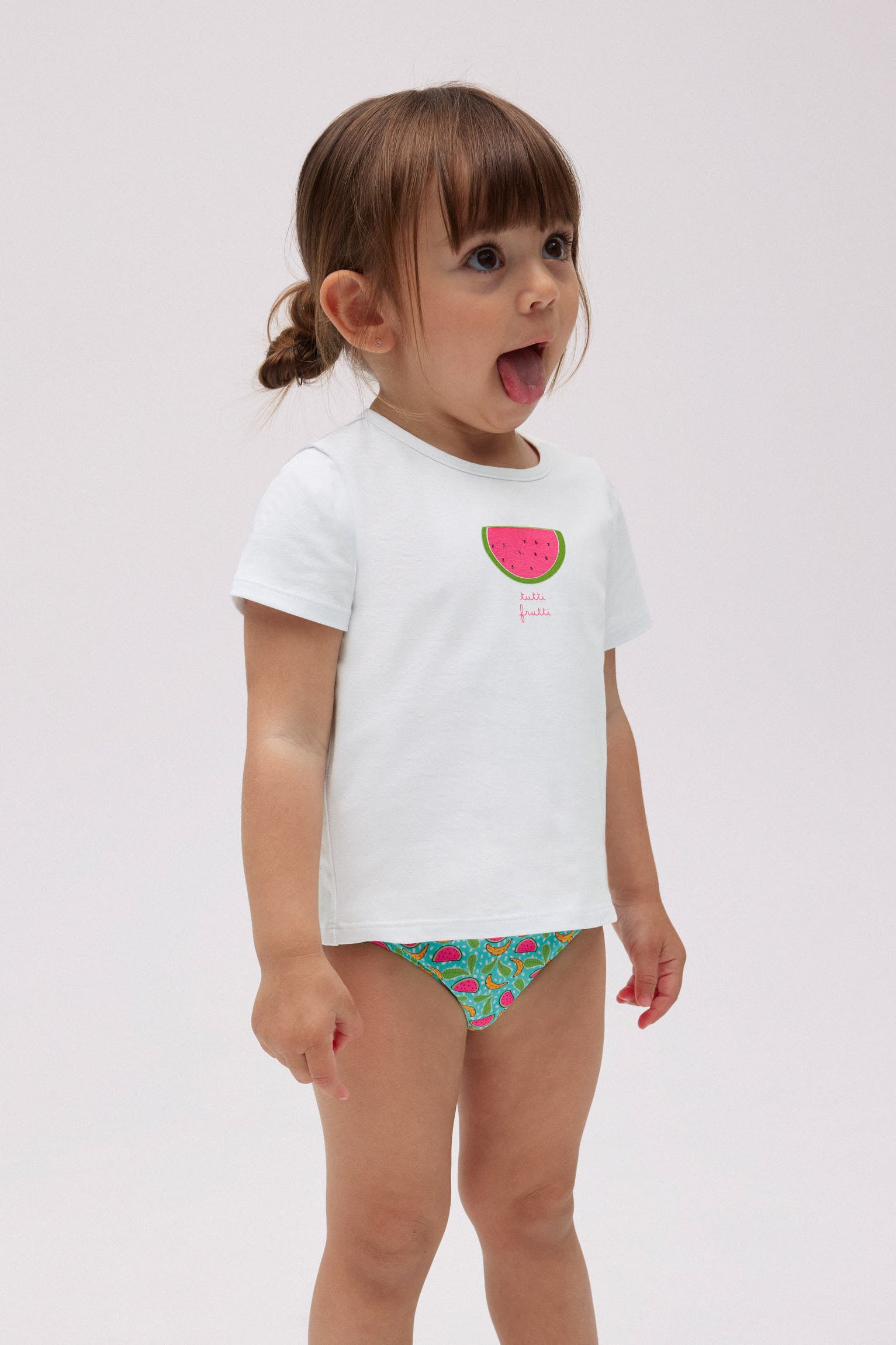 Set bañador culetín bebé frutas y camiseta