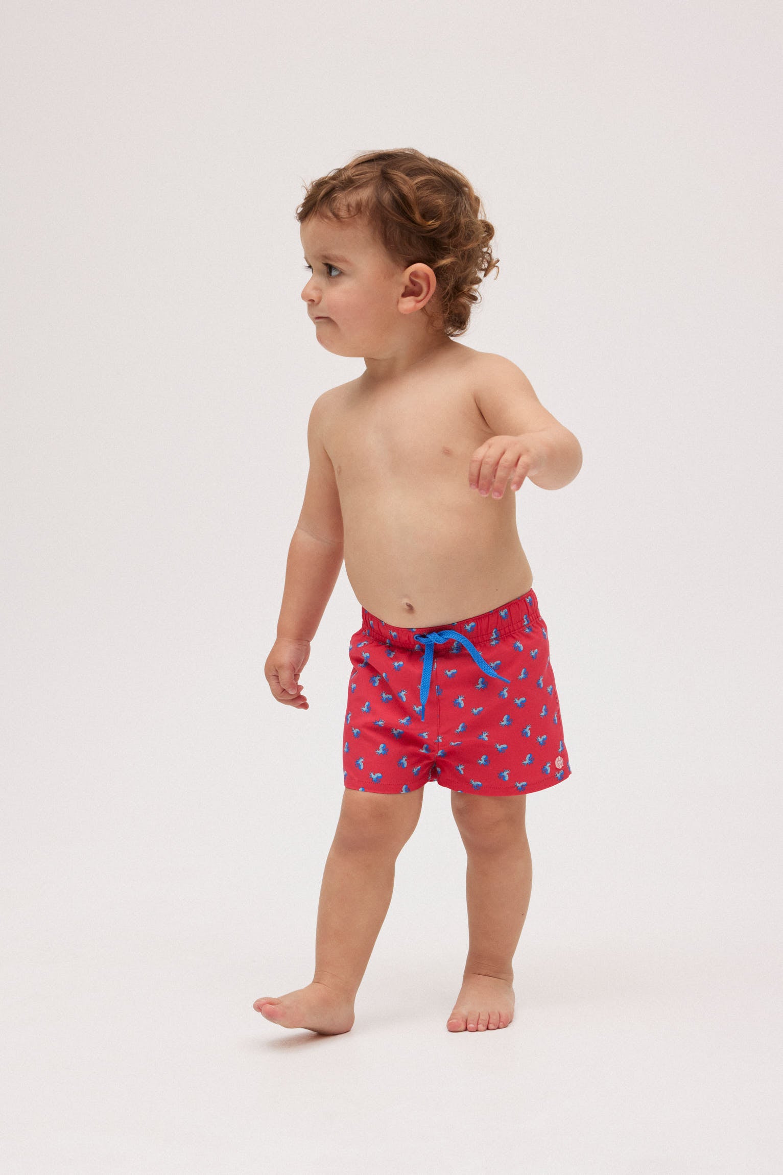 Bañador corto bebé estampado pulpos