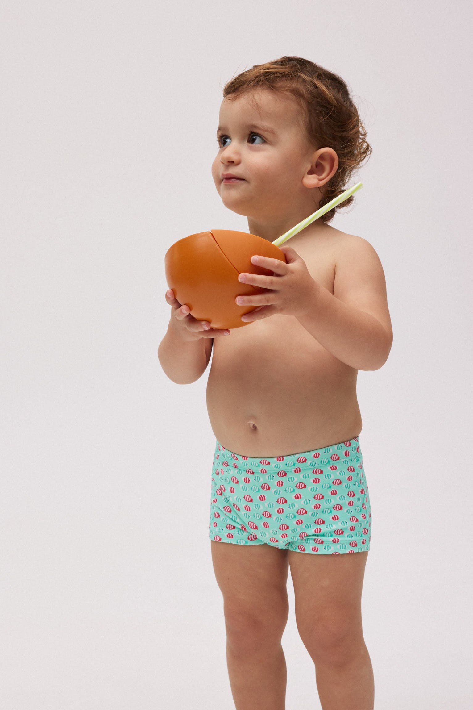 Bañador bóxer bebé estampado peces