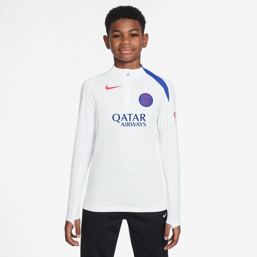 Paris Saint Germain Camisa de entrenamiento Dri-FIT Strike Drill 3ª - Blanco/Hiperreal/Global Red Niños