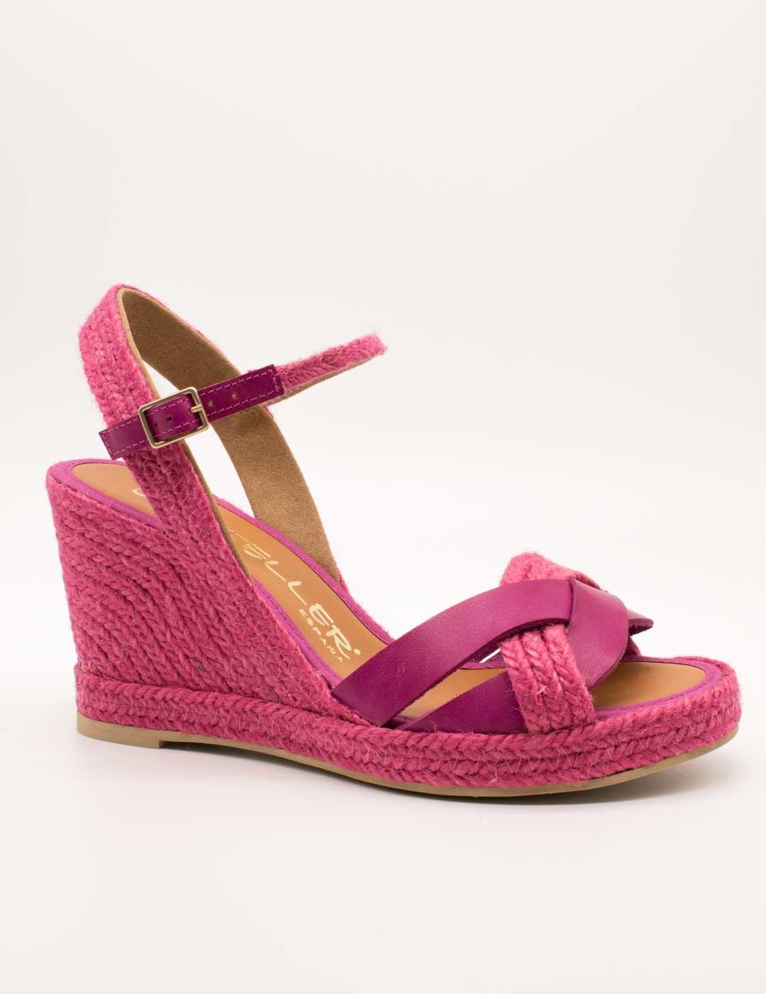 Sandalia Casteller 874 Vaqueta Magenta de Mujer