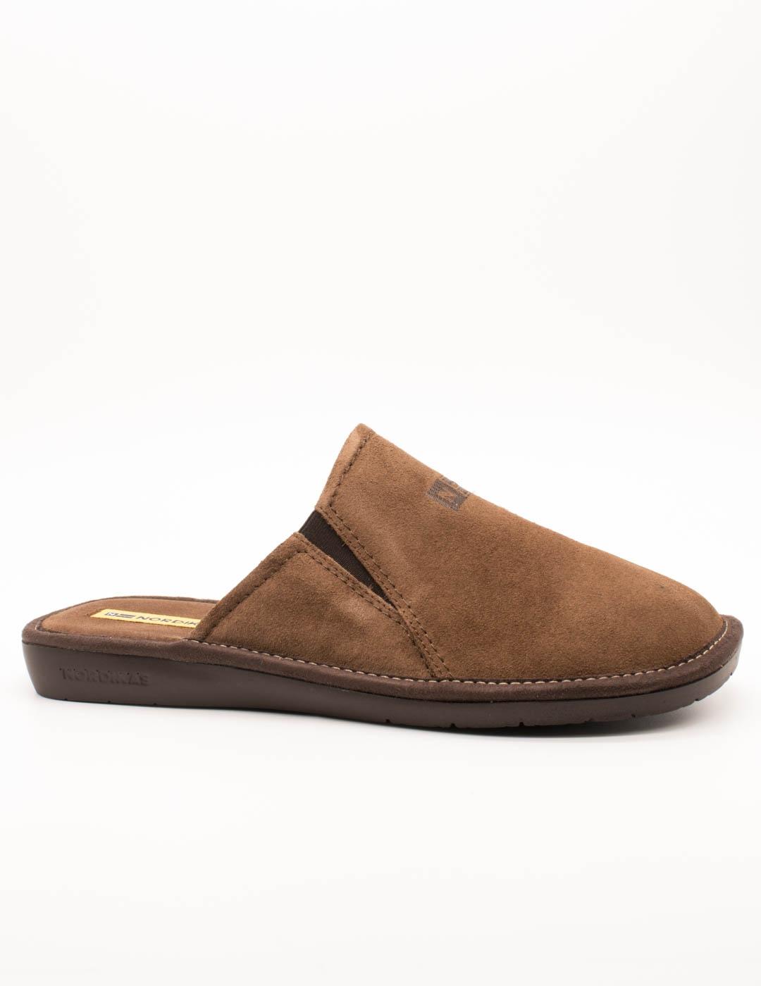 Zapatilla Nordikas 1815 Nevada Afelpado Marrón de Hombre