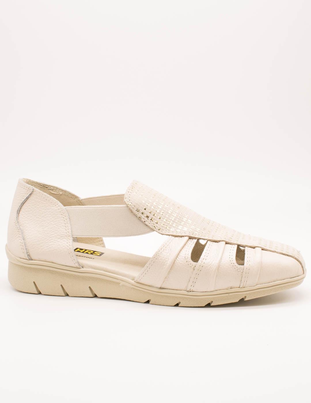 Zapato 24HRS 26421 Square-S Crema - Lino de Mujer