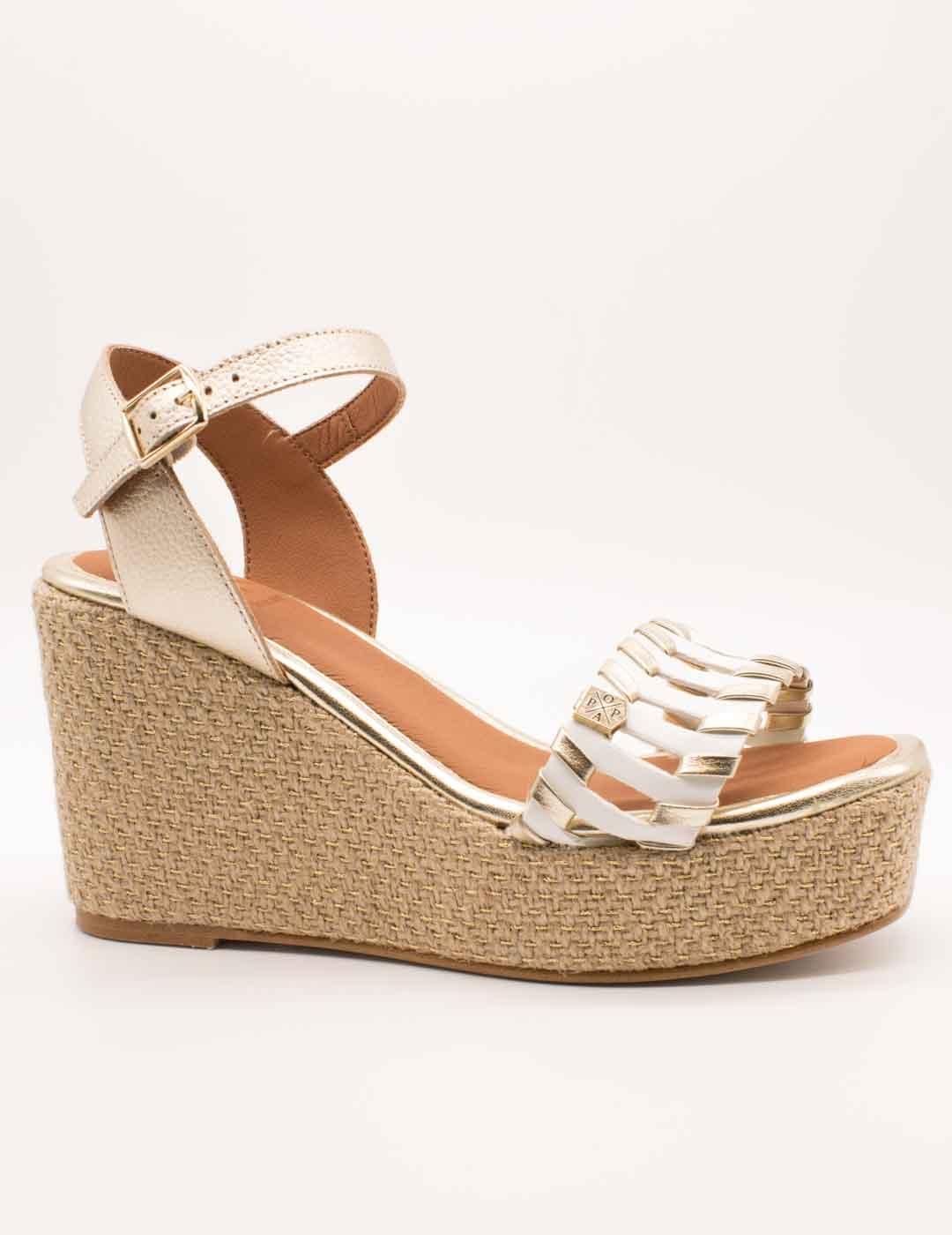 Esparto Popa Digue Calado Blanco de Mujer