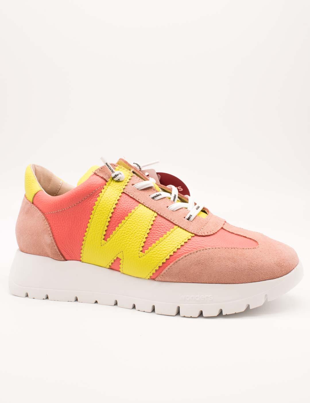 Deportivo Wonders A-2476 Combi Coral-Cyber de Mujer