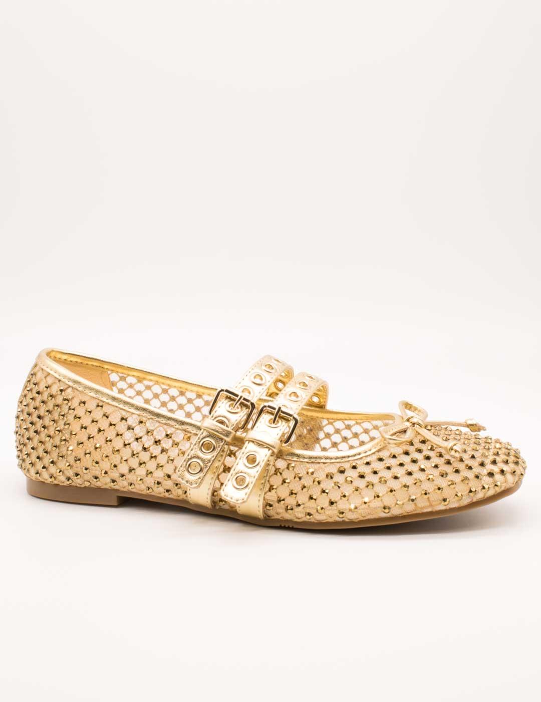 Bailarina Guess FLJKNN FAB02 Kayann Gold de Mujer