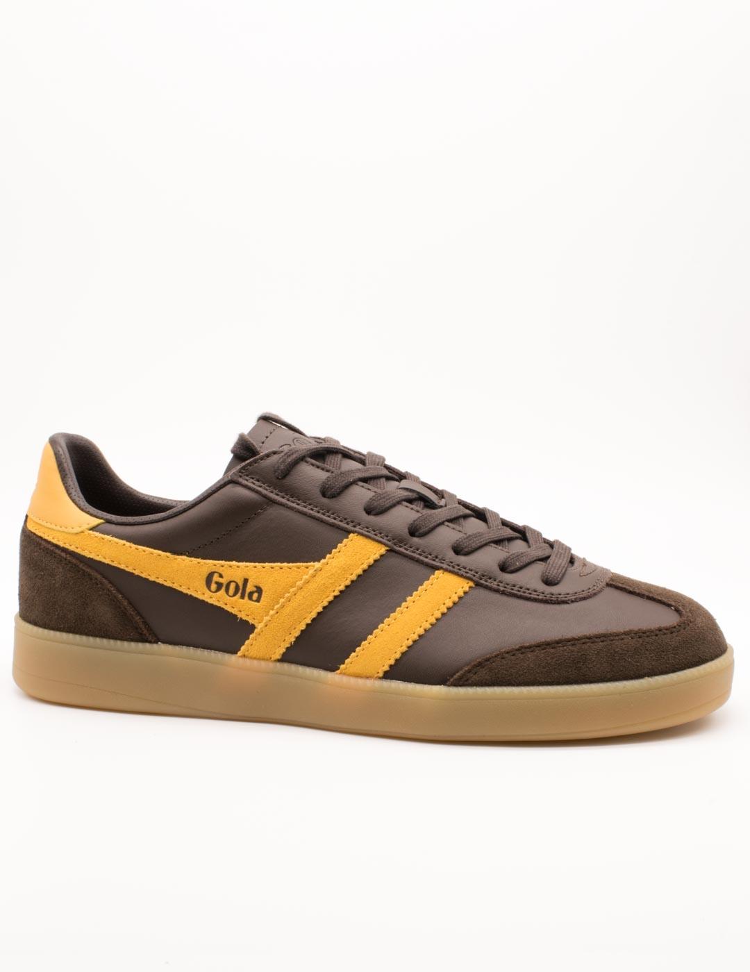 Deportivo Gola CMB744 Viper Leather Trainer Dark de Hombre