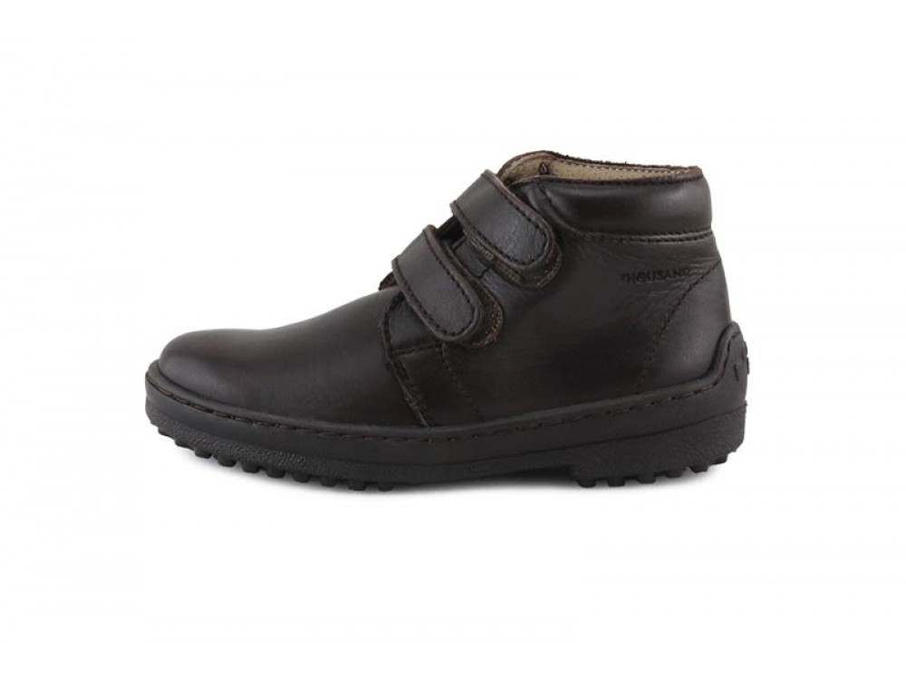 Bota piel marrón con doble velcro Andesvel Jeromin
