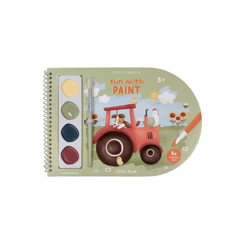 Libro Acuarelas Colorear pequeña Granja Little Dutch