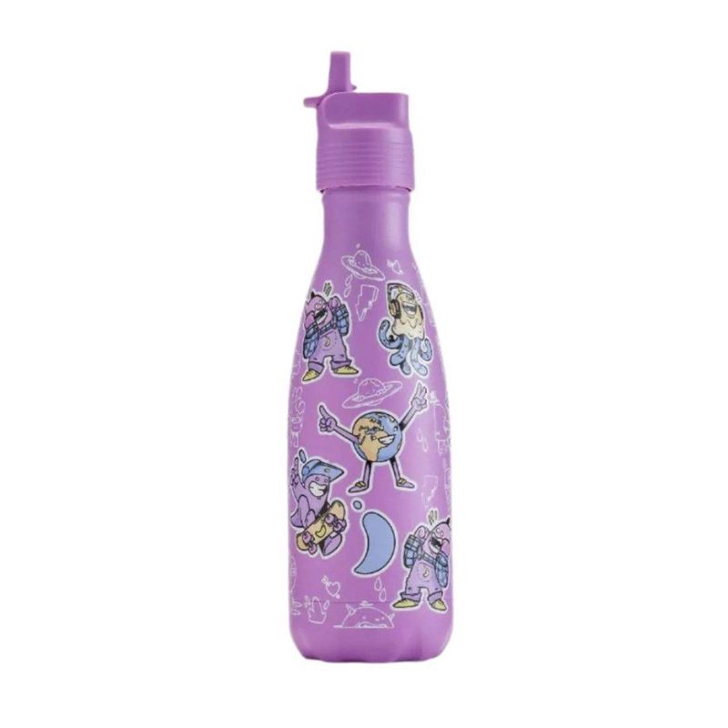 Botella Acero Inoxidable Kids Crew Lila 350 ml Chilly´s Bottles