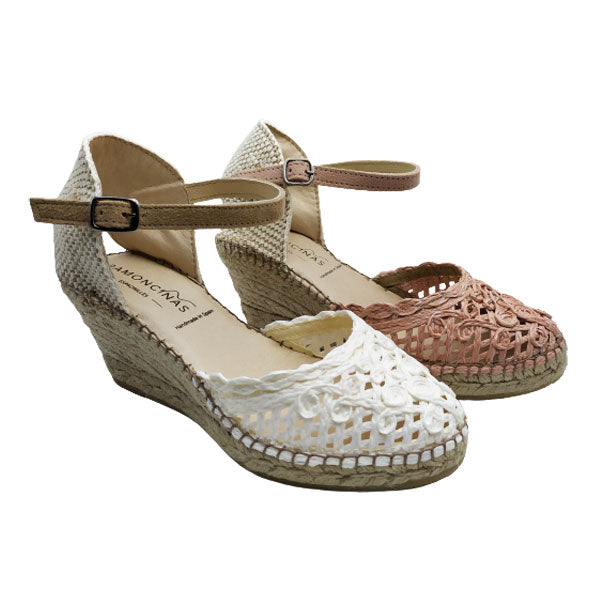 Alpargata de cáñamo rafia de cuña Ramoncinas