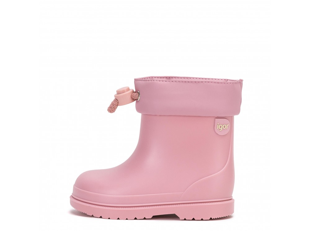 Bota de agua corta rosa y cordón Bimbi Igor