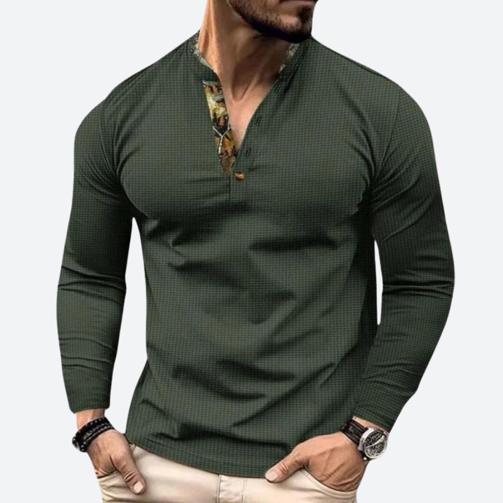 Camiseta casual de manga larga para hombre - Bob
