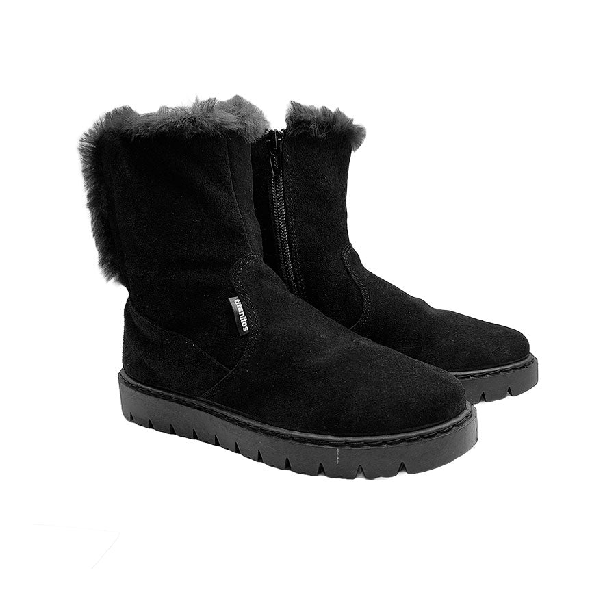 Bota de serraje Titanitos con cremallera y velcro