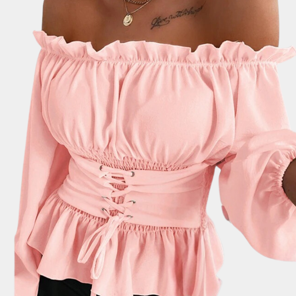 Elegante blusa sin hombros para mujer con estilo