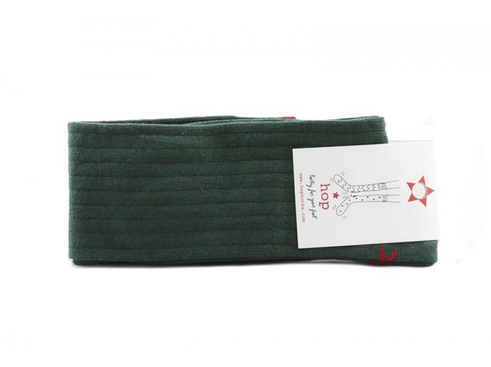 Calcetín alto verde con canalé Hop Socks