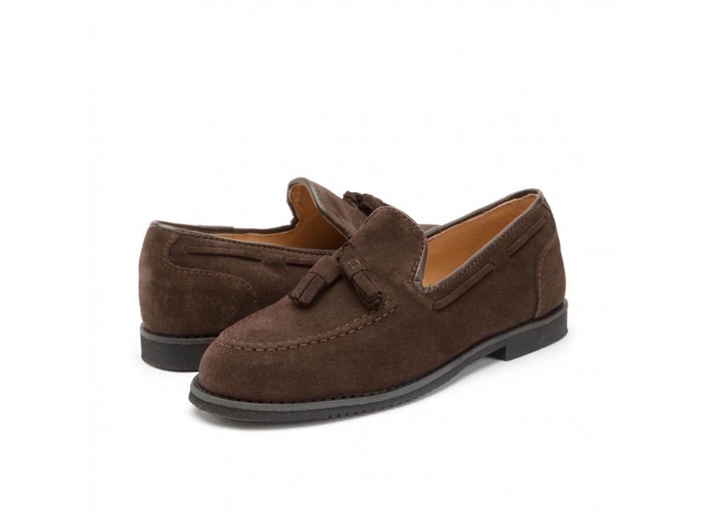 Mocasín con borlas ante marrón Jeromín