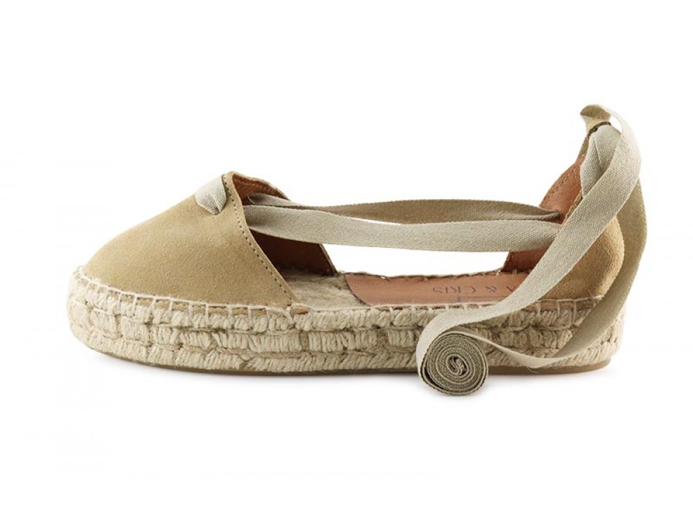 Alpargata ante arena con cintas y plataforma Pepa y Cris