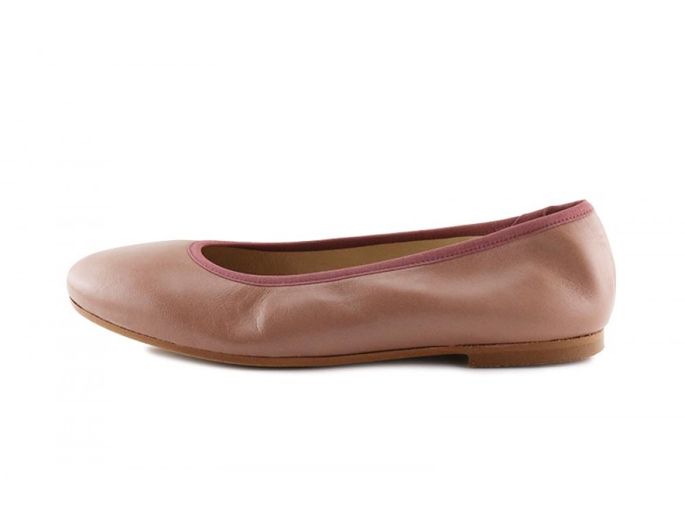 Bailarina piel taupe sin lazo Jeromin