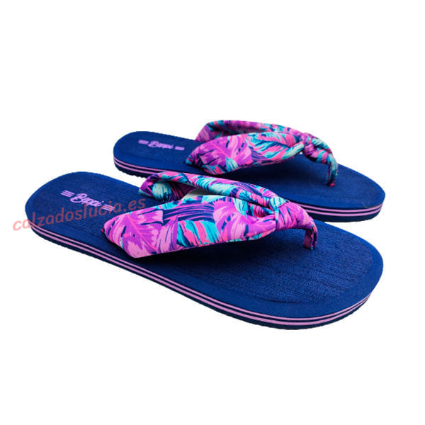 Chancla dedo estampado floral Beppi