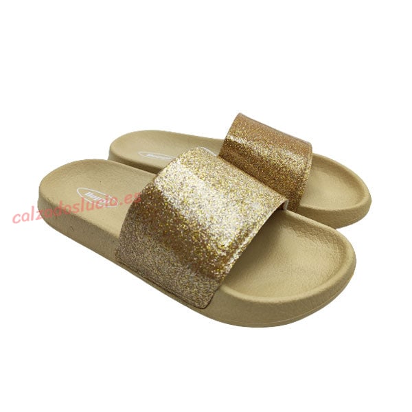 Chancla en pala dorada de Beppi