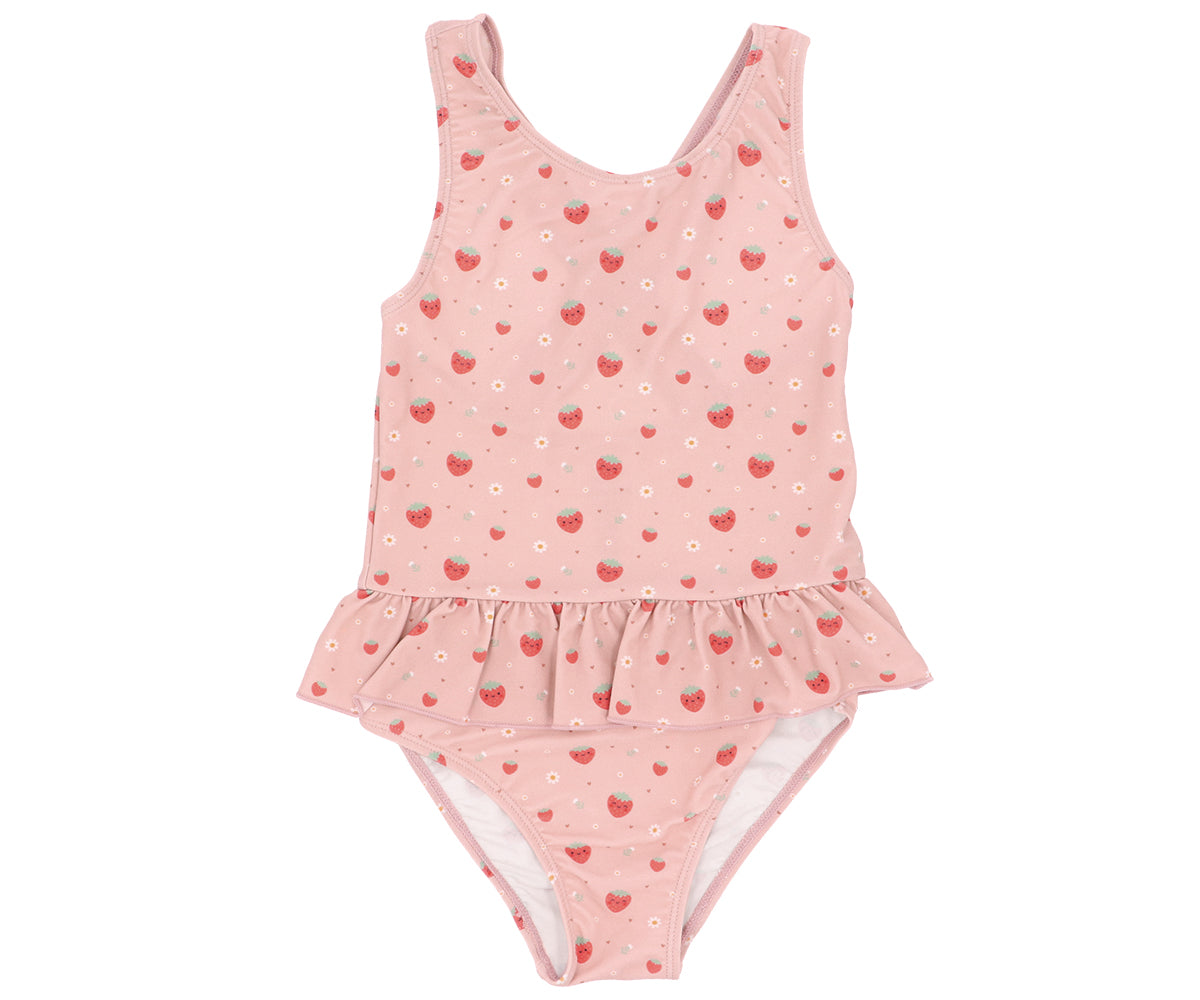 Bañador Cruzado con Volantes Strawberries - Monnëka Tutete