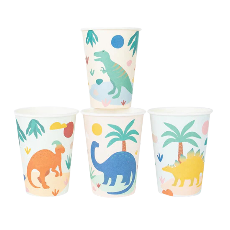 Vasos de papel Dinosaurio My Little Day