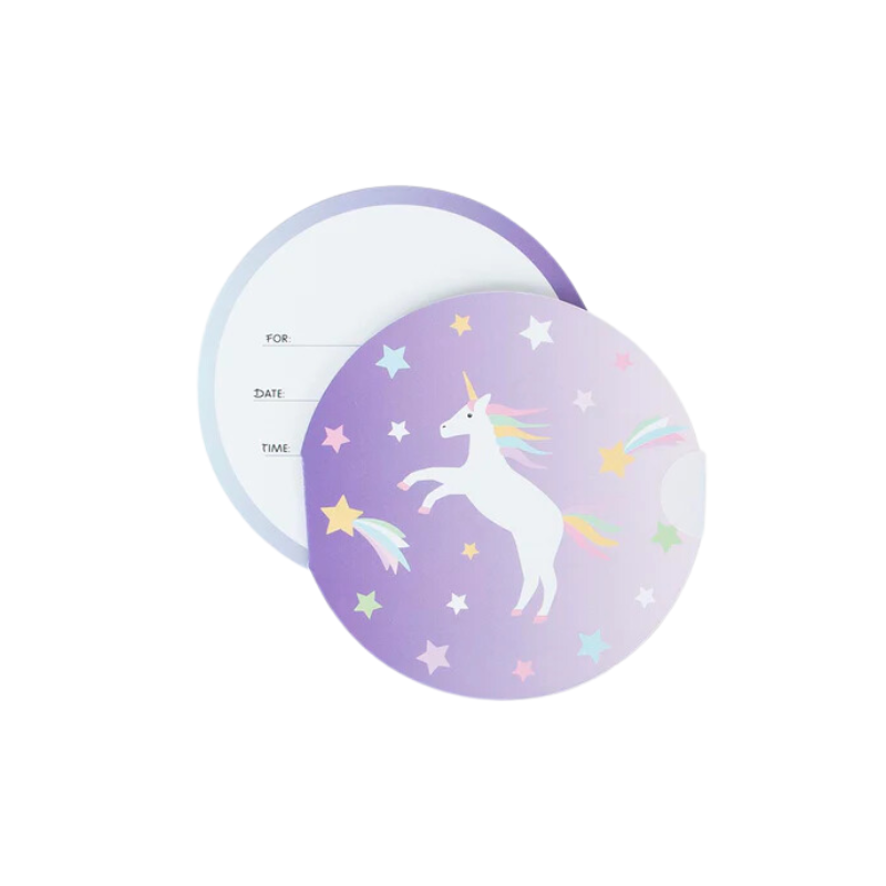 Invitaciones de papel Unicornio My Little Day