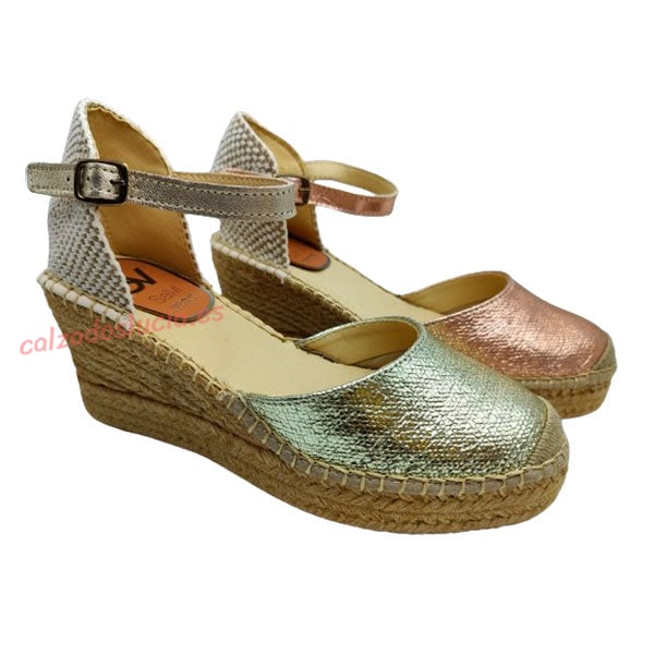 Sandalia cuña alta de cáñamo Salvi Calzados