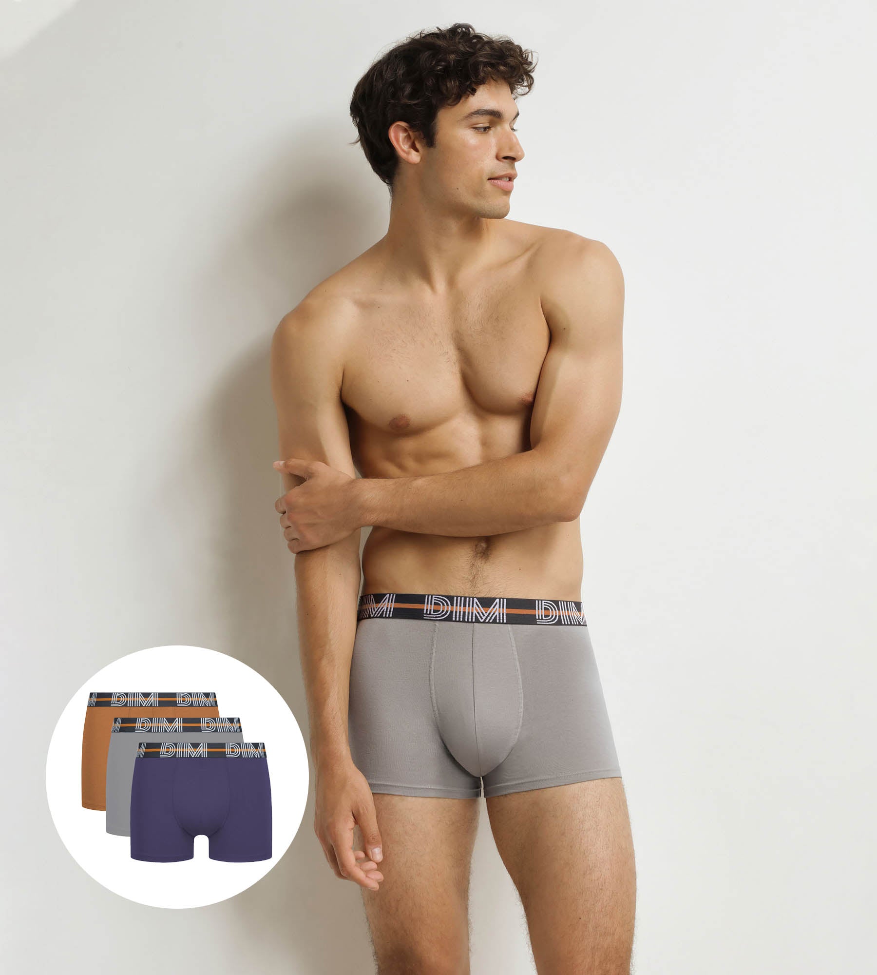 Pack of 3 Violet Grey Terre Powerful boxer shorts for men