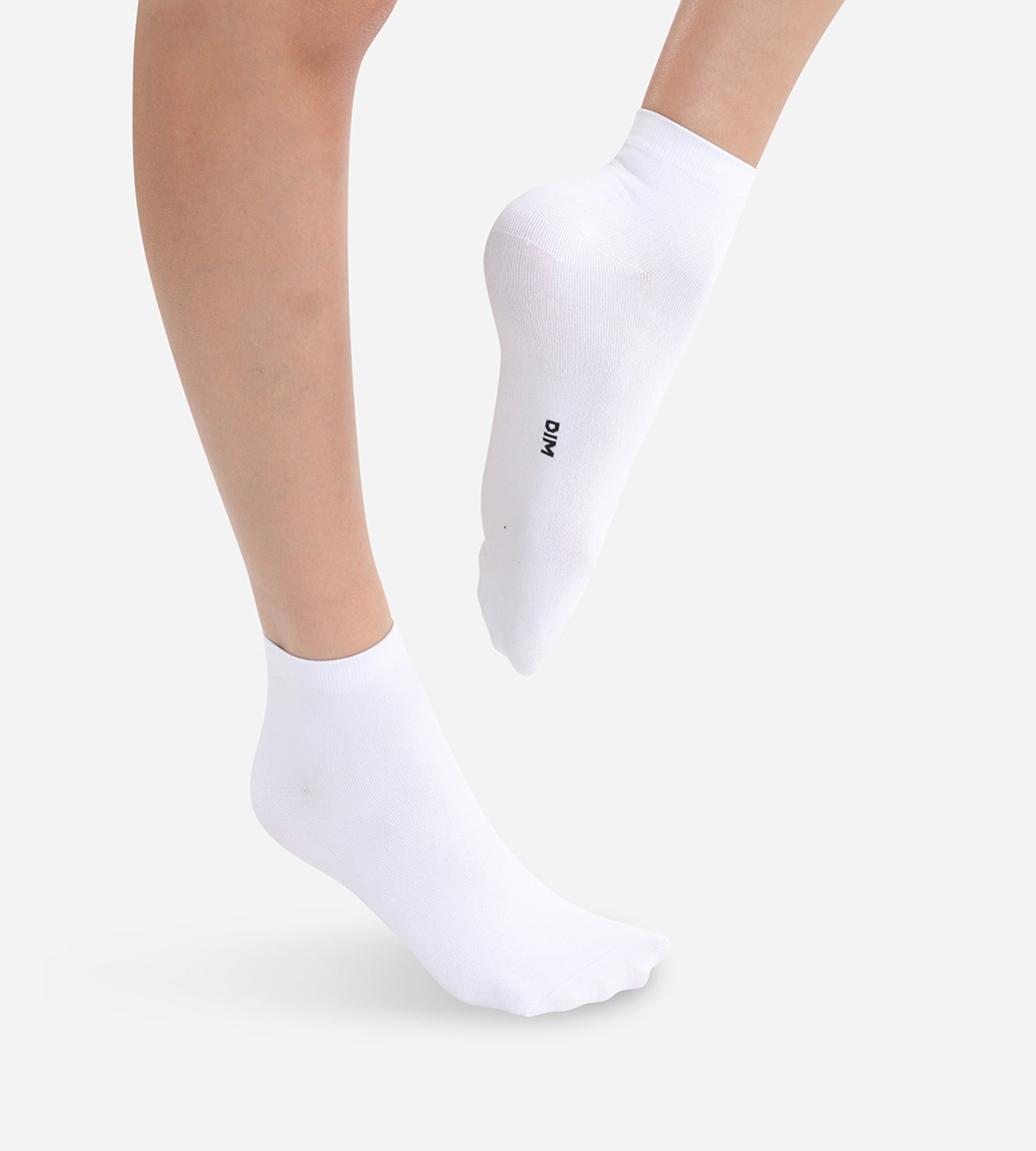 Pack de 2 pares de calcetines bajos blancos segunda piel para mujer