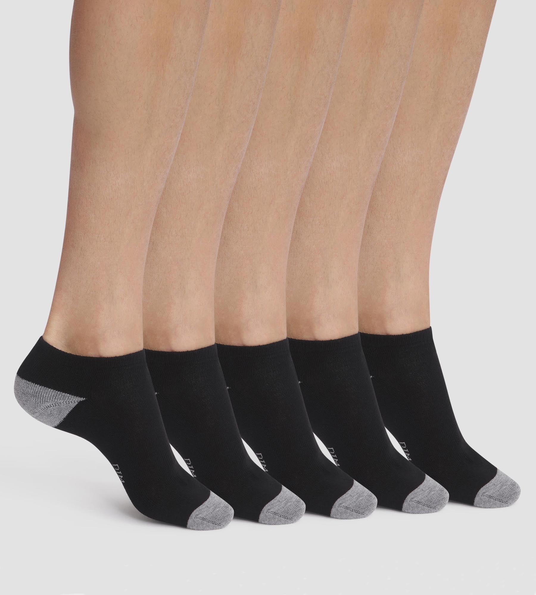 Pack of 5 Pairs of Men's Black Cotton Socks EcoDim Sport