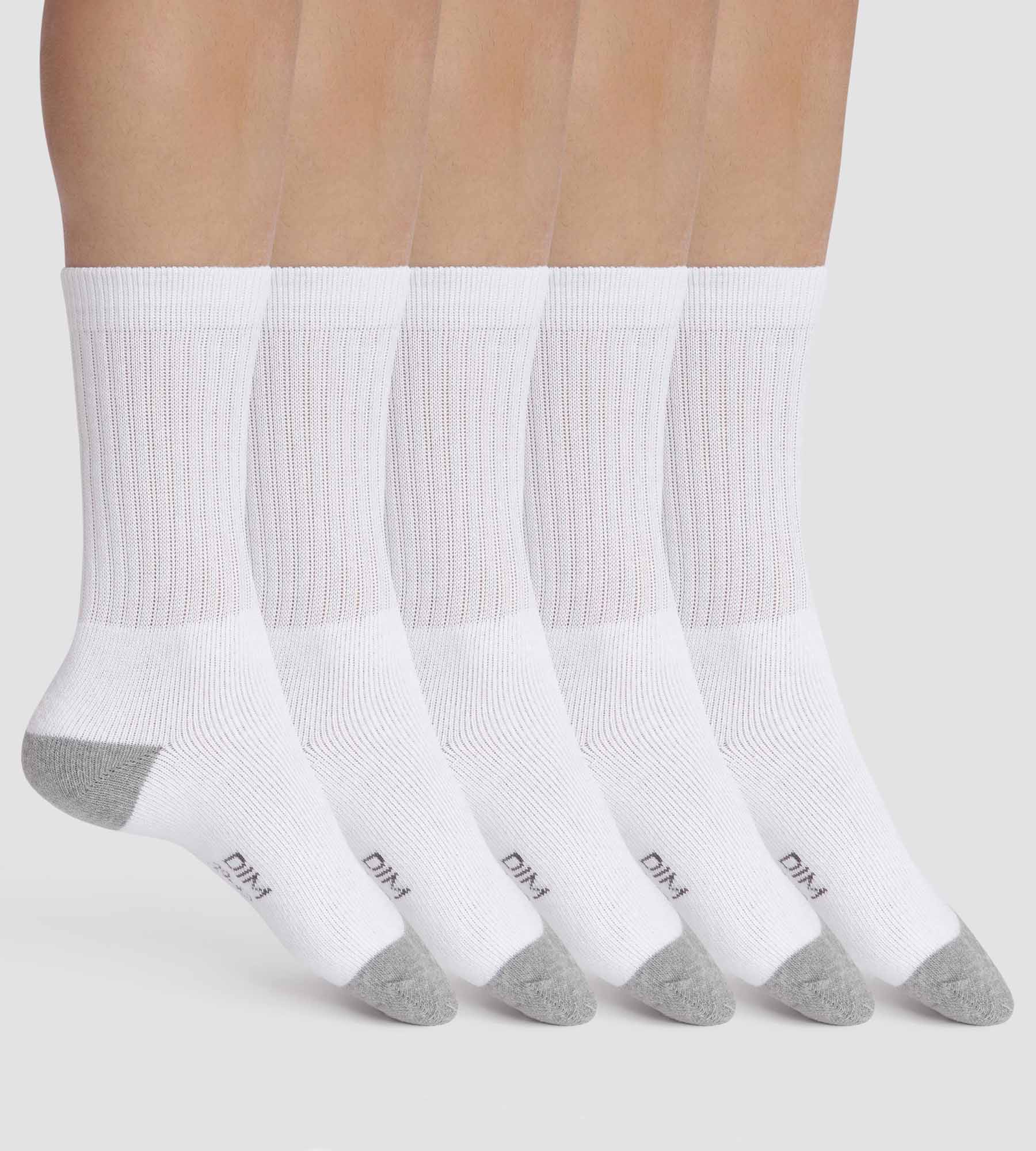 Pack of 5 pairs of EcoDim Sport Men's White and Grey Socks