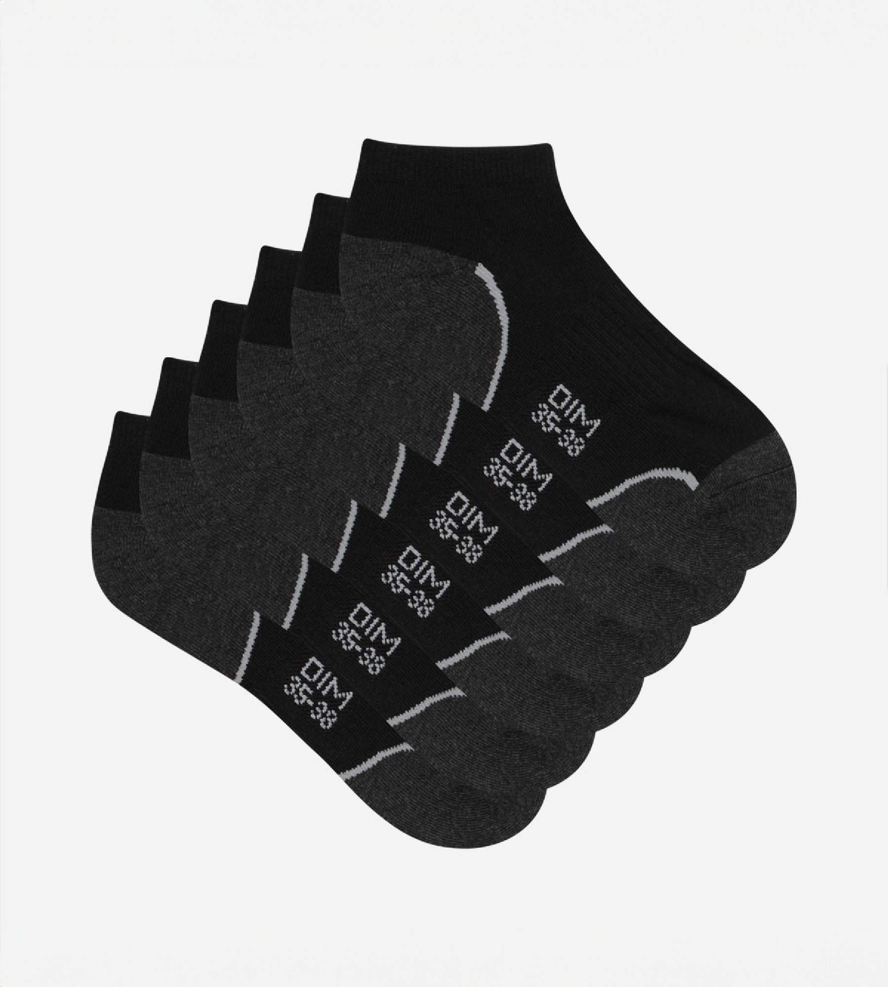 Pack of 3 Pairs of Women's Light Impact Short Socks - Dim Sport