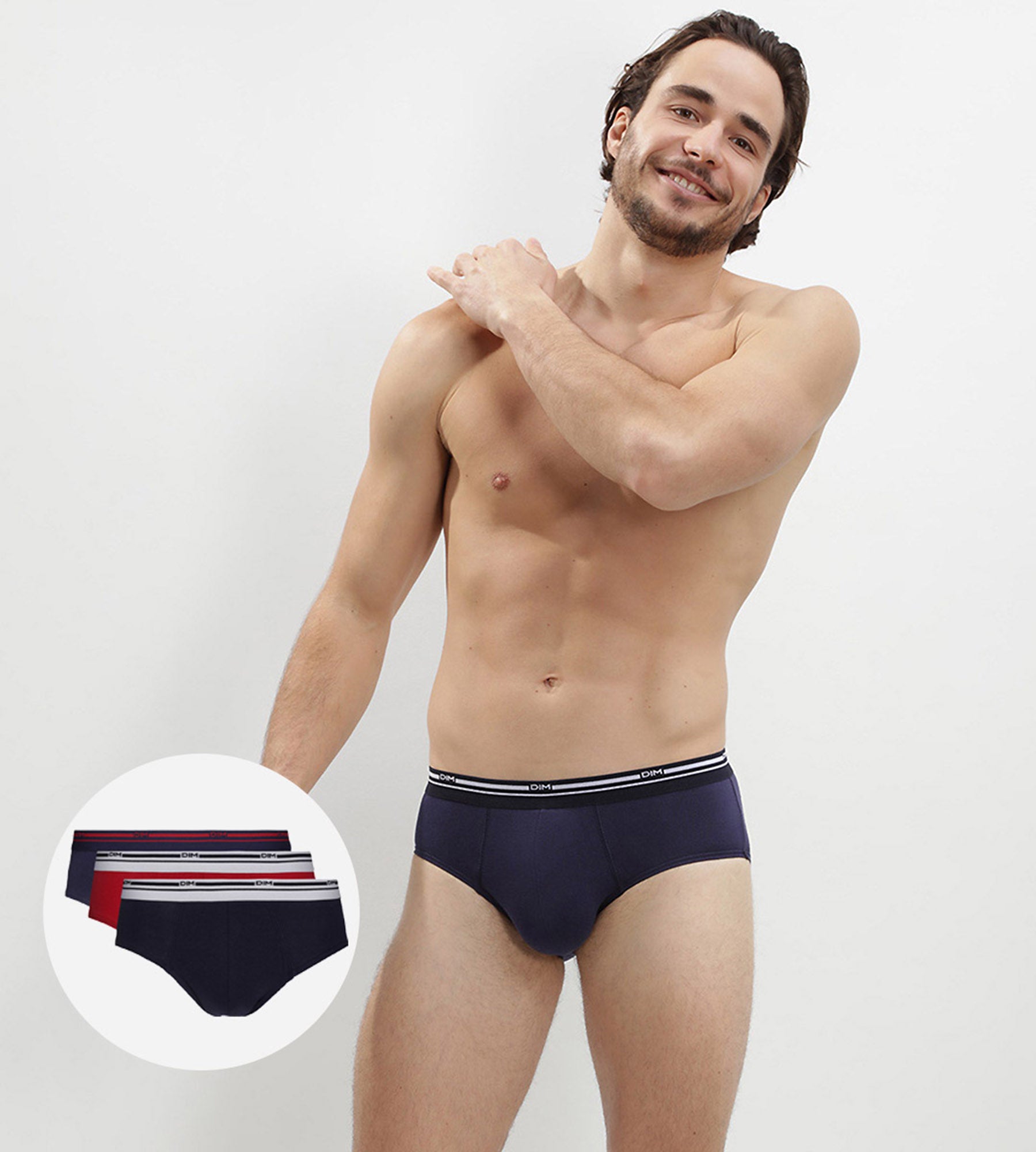 Pack de 3 calzoncillos rojos y azules para hombre Classic Colors