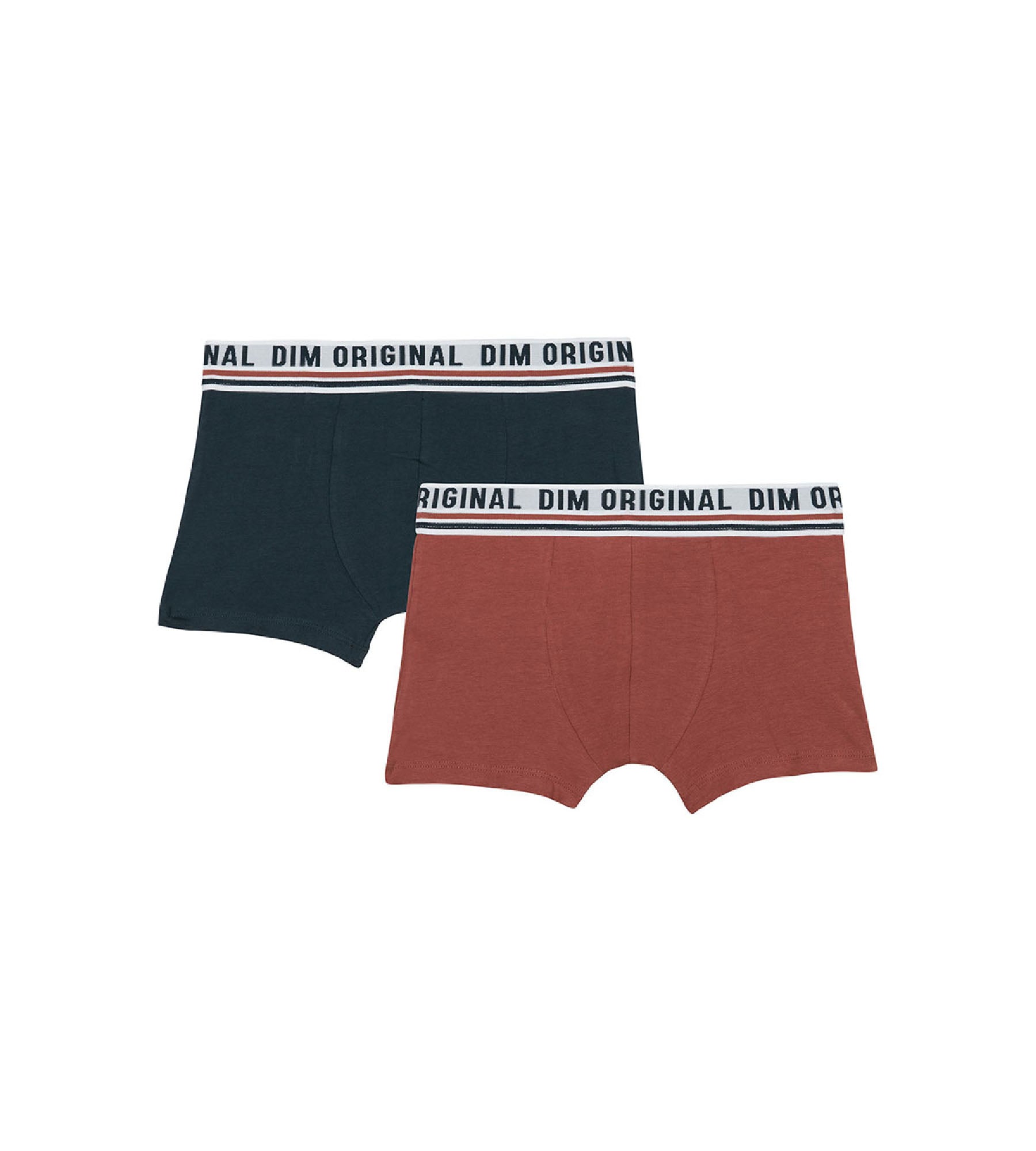 Dim Originals Pack of 2 stretch cotton boxers with a retro waistband